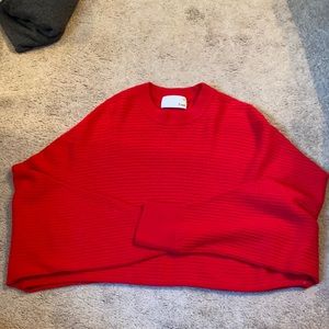 Wilfred Free -Aritzia -Large-Red -Cropped Sweater